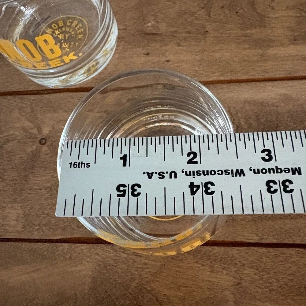 Knob Creek Kentucky Bourbon Whiskey Rocks Glass‎ Set of 2 Gold Lettering